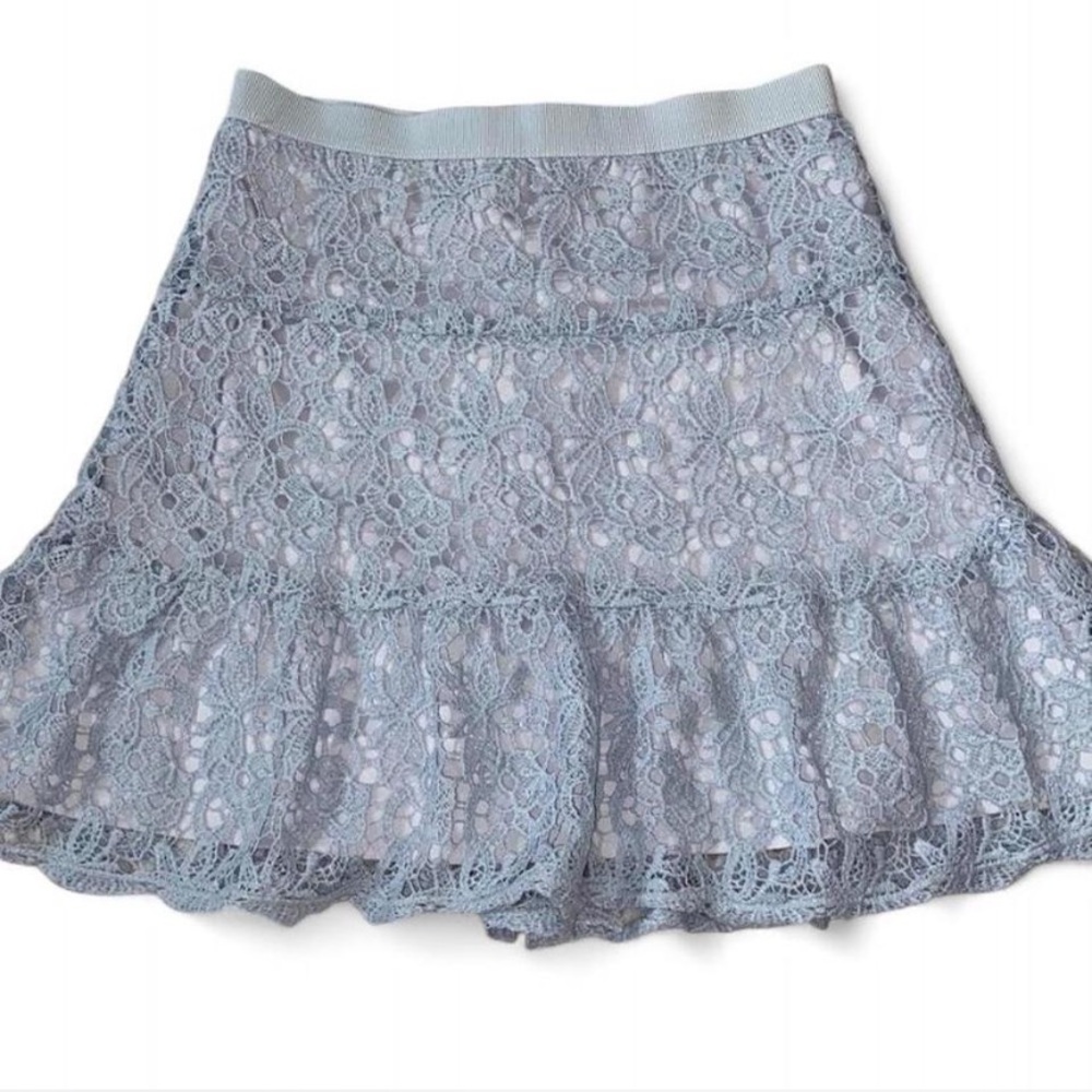 Aqua Capsule Lace Light Blue Skirt